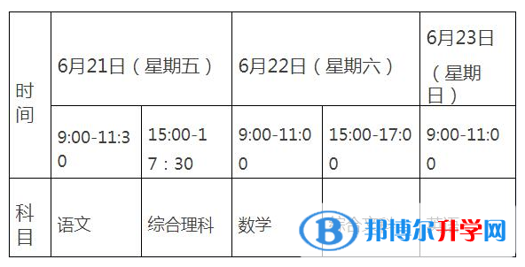 2020年贵阳今年中考时间是几号