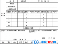 2020年巴中考志愿的样表