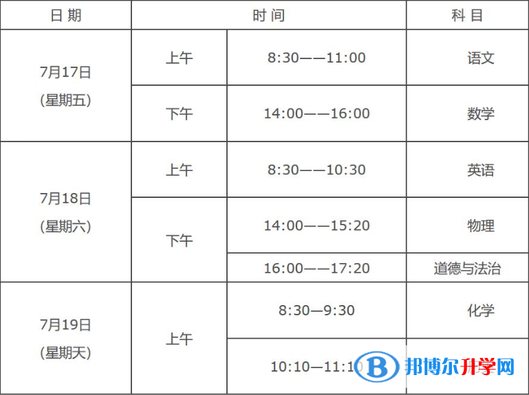 2021年宝鸡多久中考