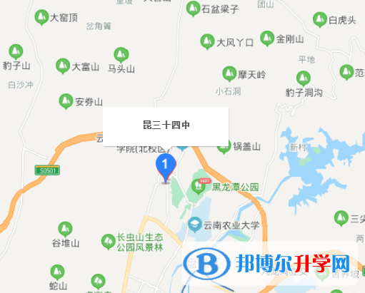 云南省昆明市三十四中学地址在哪里