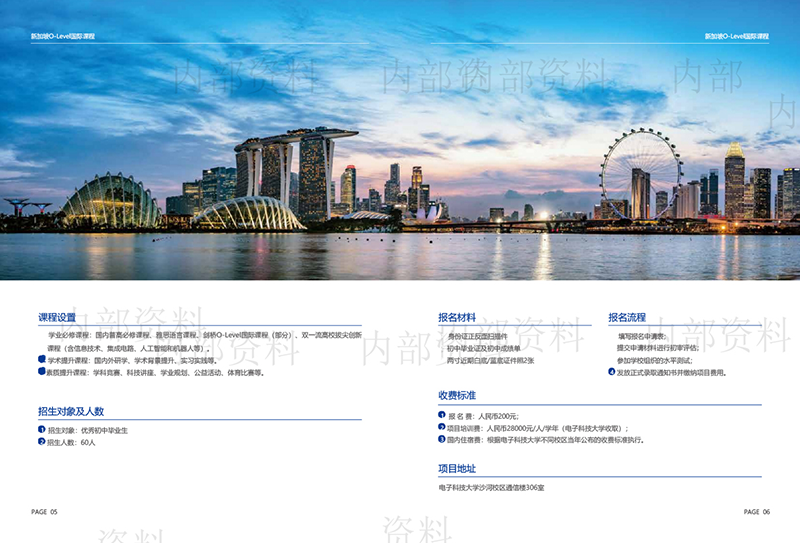 电子科技大学新加坡O-Level国际课程2024年招生简章